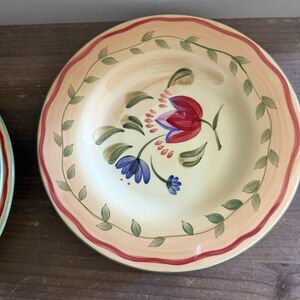 Pfaltzgraff Napoli 9" Salad Plates Discontinued Hand Painted Excellent